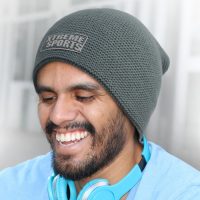 printed beanie