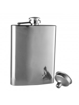 Classic Hip Flask With Funnel - Polished AVANTI