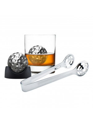 Ice Golf Ball Set With Tongs, Trays and Velvet Pouch in Magnetic Gift Box AVANTI