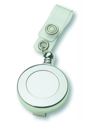Silver Retractable Badge Holder