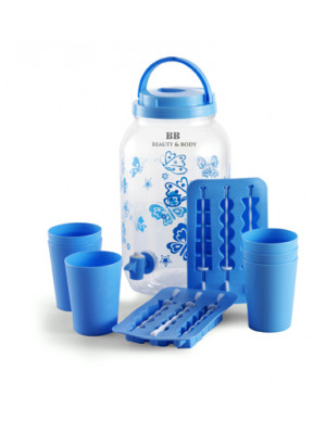 Large 3800Ml Butterfly Patterned Water Container With Pourer And Tap