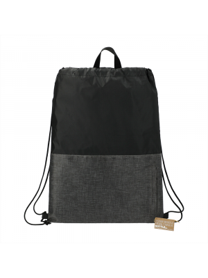 Bullet Ash Zippered Recycled Drawstring Bag