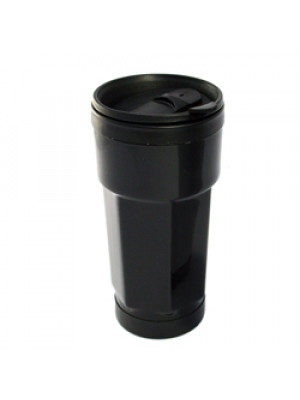 Blakc 300Ml Plastic Thermo Mug