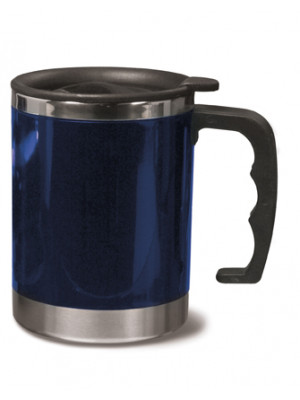 Coloured Plastic Mug With A Stainless Steel Interior