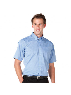 Short Sleeve Fine Chambray Shirt