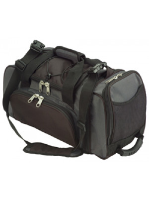Black Polyester Duffel Sports Bag