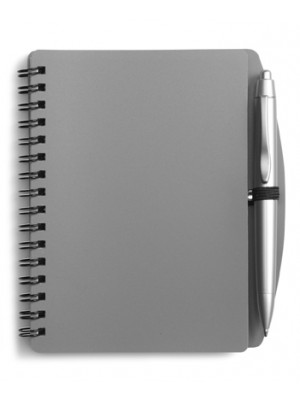 A6 Spiral Bound PVC Covered Notebook With Blue Ink Ballpen