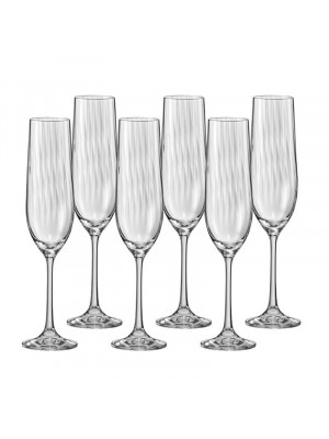Waterfall Champagne Flute Set of 6