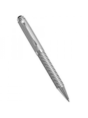 Silver Carbon Fibre Ballpoint Pen