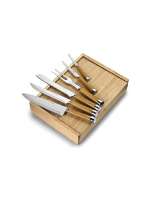 Set Of Six Kitchen Utensils Pack In A Bamboo Box