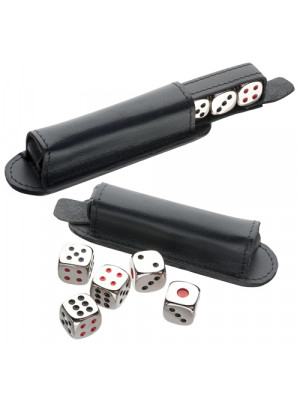 Dice Set In Leather Pouch