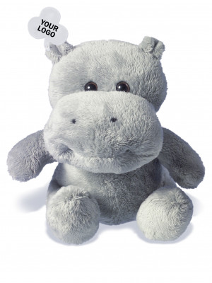 Soft Toy Hippo Plush Material With Tag For Printing