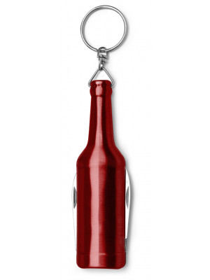 Metal Bottle Shaped Key Holder With Knife And Bottle Opener