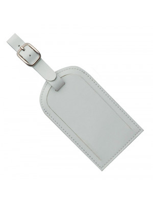 Covered Luggage Tag - White