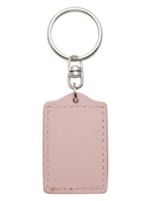 Bonded Leather Keyring - Pink