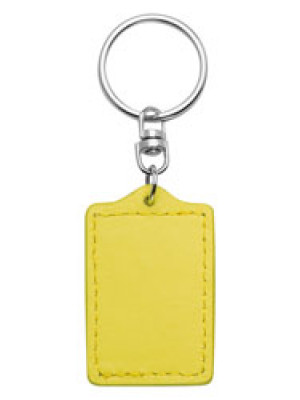 Bonded Leather Keyring - Yellow