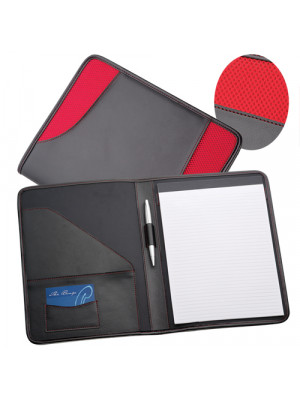 Red Faux Leather Pad Cover