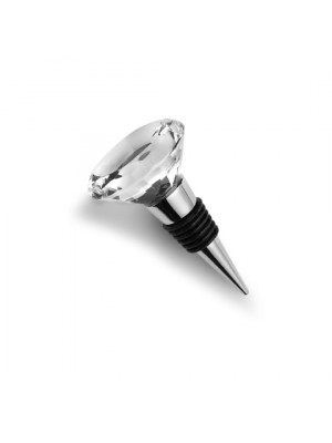 Wine Stopper With A Crystal Top Supplied In Silk Lined Gift Box