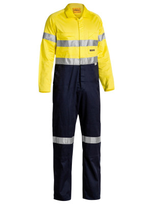 Taped Hi Vis Lightweight Coverall - Yellow/Navy