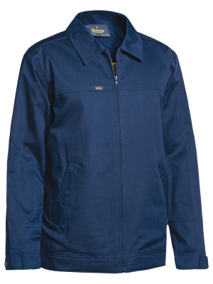 Drill Jacket With Liquid Repellent Finish - Navy