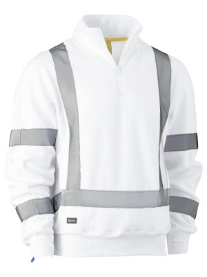 X Taped 1/4 Zip Pullover - White