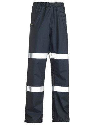 Taped Stretch PU Rain Pants - Navy