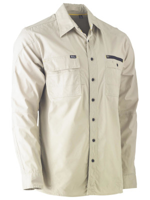 Flx & Move Utility Work Active Shirt - Stone