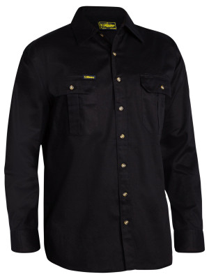 Original Cotton Drill Traditional Fit Shirt - Black