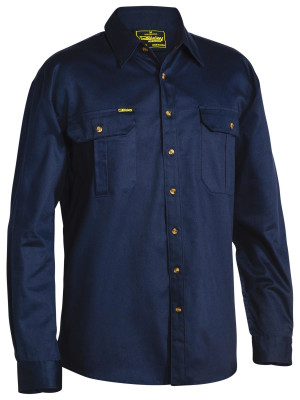 Original Cotton Drill Traditional Fit Shirt - Navy