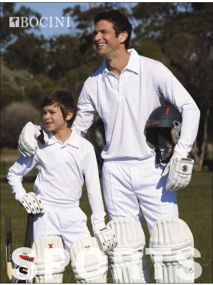Kids Long Sleeve Cricket Polo