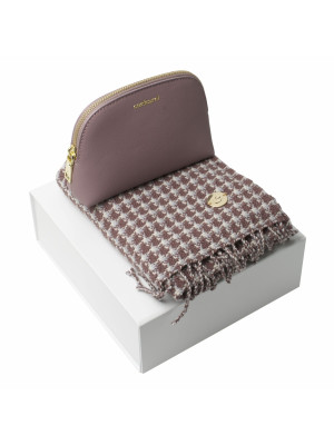 Set Cacharel Taupe (scarve & Small Dressing-case)