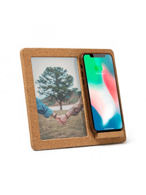 Cork Wireless Charger with photo Frame
