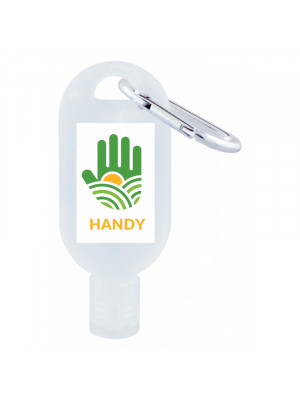 30mL Hand Sanitiser with Carabiner - 75% ethyl-alcohol