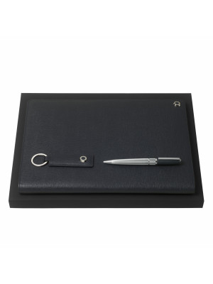 Set Hugo Boss Blue (ballpoint Pen Pad, Conference Folder A4 & Key Ring)