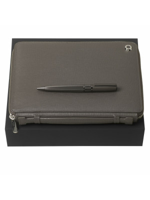 Set Hugo Boss Grey (ballpoint Pen & Conference Folder A5)