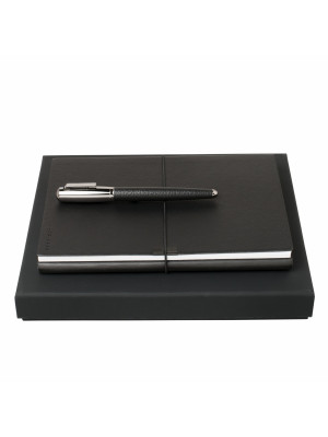 Set Hugo Boss (Black rollerball Pen & Note Pad A5)