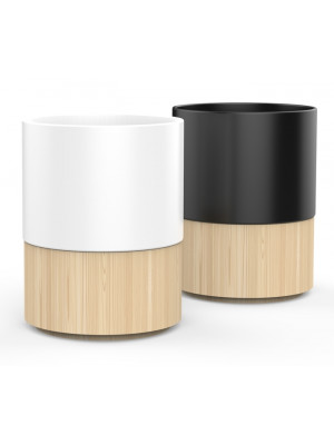 Ceramic Coffee Mug with Bamboo Base