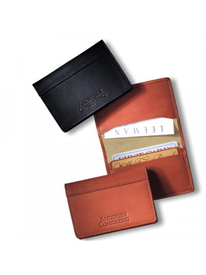 Fire Island Business Card Case (Sueded Full-Grain Leather);