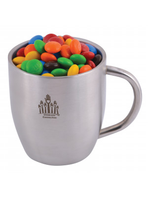 M&M's in Stainless Steel Double Wall Curved Mug