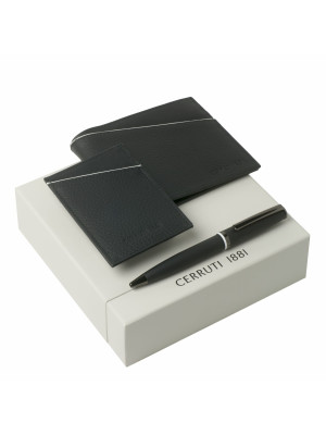Set Spring Black (ballpoint Pen, Card Holder & Wallet)