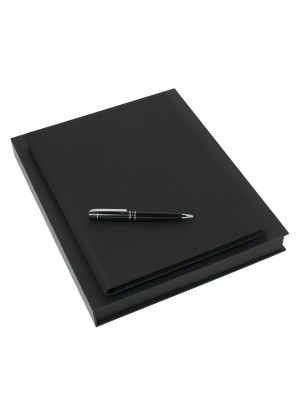 Set Cerruti 1881 Black (ballpoint Pen & Folder A4)