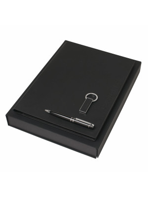 Set Cerruti 1881 Black (ballpoint Pen, Folder A4 & Usb Stick)
