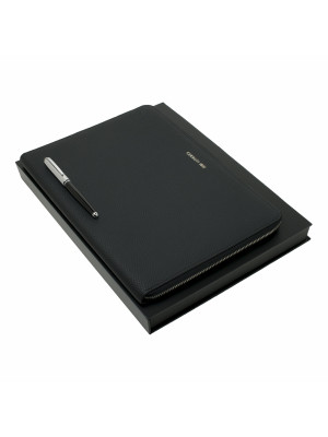 Set Cerruti 1881 Black (fountain Pen & Conference Folder A4)