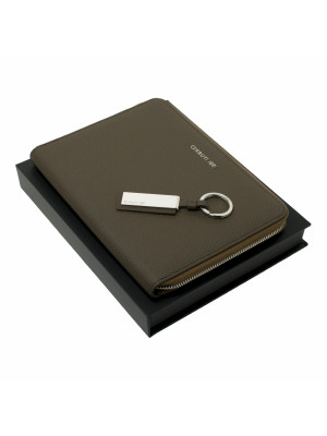 Set Hamilton Taupe (conference Folder A5 & Key Ring)