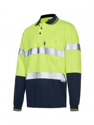 Hi-Vis Day / Night Long Sleeve Cool Breathe Safety Polo