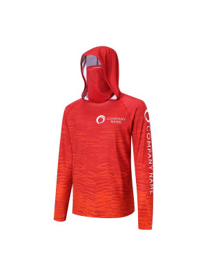 Men's Polyester Spandex Sublimated Sun Protection Hoodie