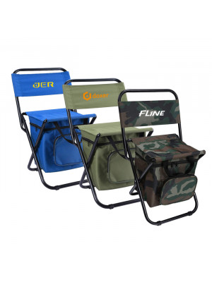 Adult Foldable Camping Chair with Cooler Bag