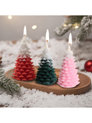Cedar Christmas Tree Shape Candles