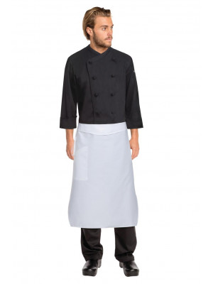 White Tapered Apron w/ Flap