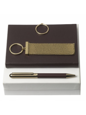 Set Nina Ricci Purple (ballpoint Pen, Note Pad A6 & Key Ring)